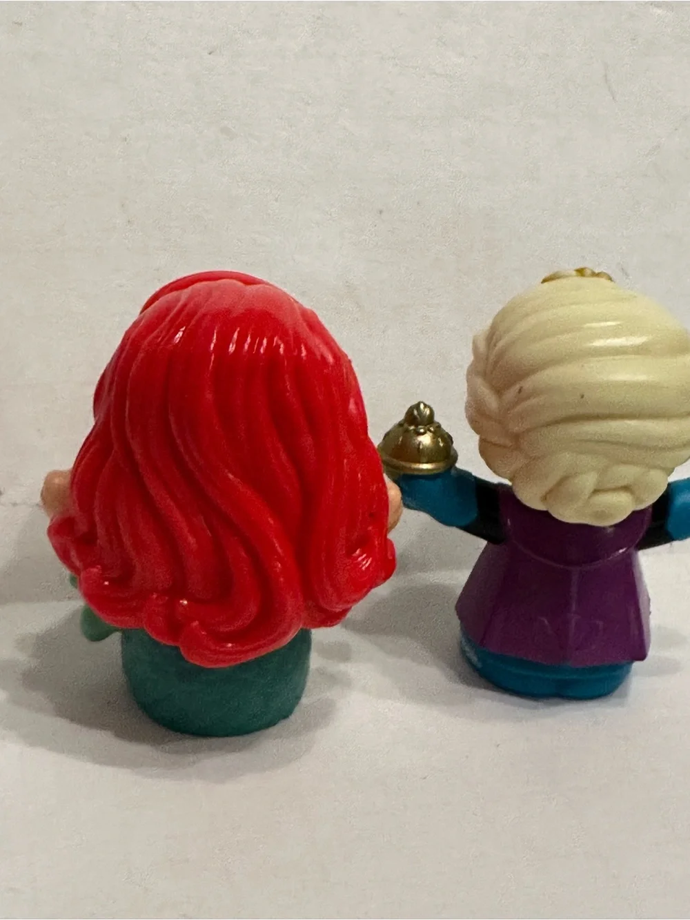 Mattel Little People Ariel Mermaid Red Hair & Anna Blue Dress Figures